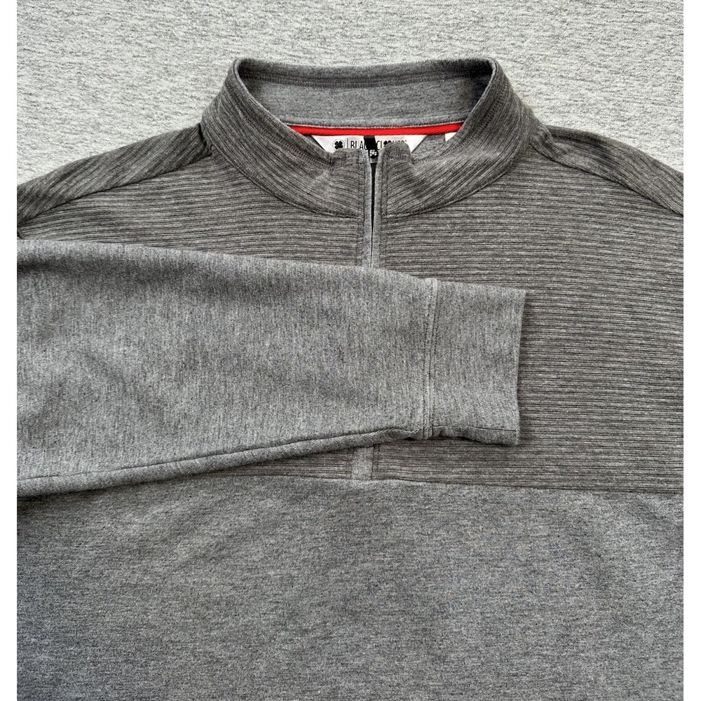 Black Clover Golf Pullover Men's Large Gray 1/4 Zip Long Sleeve Outdoor Sweater